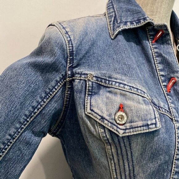 Ecko Denim Jean Jacket Fitted Size xSmall - Picture 6 of 13